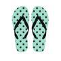 Aqua And Black Polka Dot Men's Flip Flops