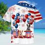 Australian Cattle Independence Day Hawaiian Shirt, Dog Hawaii Beach Shirt Short Sleeve For Of July