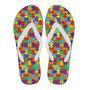 Autism Awareness Merchandise Pattern Print Men Flip Flops