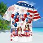 Basset Hound Independence Day Hawaiian Shirt, Dog Hawaii Beach Shirt Short Sleeve For Of July