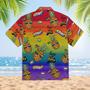 Bear Pride Hawaiian Shirt For LGBT, LGBT Rainbow Flag Hawaiian Shirts, Heart Rainbow Color Hawaiian Full Printed Shirt