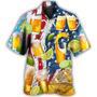 Beer And Lemon Independence Day Pattern Hawaiian Shirt Men Women