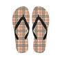 Beige Plaid Tartan Men's Flip Flops