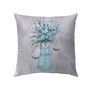 Bible Verse Pillow - Jesus Pillow- Hummingbird, Blue Flower- God Is Good All The Time Throw Pillow