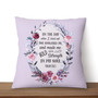 Bible Verse Pillow - Jesus Pillow - Wreath Pillow - Gift For Christan - Psalm 138:3 In The Day When I Cried Out Throw Pillow