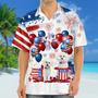 Bichon Frise Independence Day Hawaiian Shirt, Dog Hawaii Beach Shirt Short Sleeve For Of July