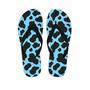 Black And Blue Cow Print Men's Flip Flops