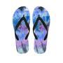 Black And Blue Tie Dye Men's Flip Flops