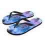 Black And Blue Tie Dye Men's Flip Flops