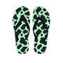 Black And Green Cow Print Men's Flip Flops