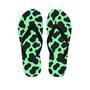 Black And Teal Cow Print Men's Flip Flops