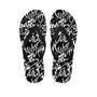 Black And White Graffiti Doodle Text Print Men's Flip Flops