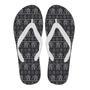 Black Aztec Elephant Pattern Print Men & Women Flip Flops