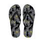 Black Cat Knit Print Men's Flip Flops