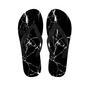 Black Cracked Marble Men's Flip Flops