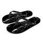 Black Cracked Marble Men's Flip Flops