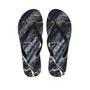 Black Gold Cracked Marble Men's Flip Flops