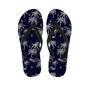 Black Palm Tree Hawaiian Print Men's Flip Flops