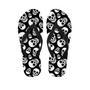 Black Skull Men's Flip Flops