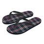 Black Tartan Plaid Men's Flip Flops