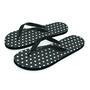 Black Tiny Polka Dot Men's Flip Flops