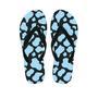 Blue And Black Cow Print Men's Flip Flops