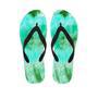 Blue And Green Tie Dye Men's Flip Flops