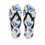 Blue Butterfly Watercolor Print Men's Flip Flops