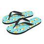 Blue Cat Print Men's Flip Flops