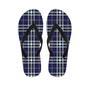 Blue Navy Plaid Tartan Men's Flip Flops