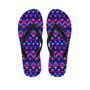 Blue Neon Color Indian Aztec Men's Flip Flops