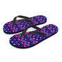 Blue Neon Color Indian Aztec Men's Flip Flops