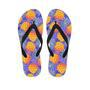 Blue Neon Pineapple Hawaiian Print Men's Flip Flops