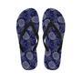 Blue Pine Pineapple Print Men's Flip Flops