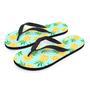 Blue Pineapple Print Men's Flip Flops