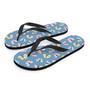 Blue Polka Dots Butterfly Print Men's Flip Flops