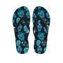 Blue Sugar Skull Print Men's Flip Flops