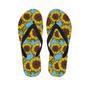 Blue Sunflower Print Men's Flip Flops