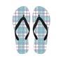 Blue Tartan Plaid Men's Flip Flops