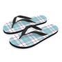 Blue Tartan Plaid Men's Flip Flops