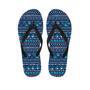 Blue Tribal Aztec Hand Drawn Men's Flip Flops