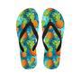 Blue Tropical Hawaiian Pineapple Print Men's Flip Flops