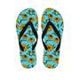 Blue Zigzag Sunflower Men's Flip Flops