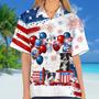 Border Collie Independence Day Hawaiian Shirt, Dog Hawaii Beach Shirt Short Sleeve For Of July