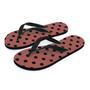 Brown And Black Polka Dot Men's Flip Flops