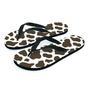 Brown And White Cow Print Men's Flip Flops