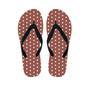 Brown And White Polka Dot Men's Flip Flops