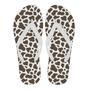 Brown Cow Pattern Print Men & Women Flip Flops