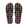 Brown Plaid Men's Flip Flops