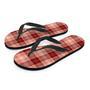 Brown Plaid Tartan Men's Flip Flops